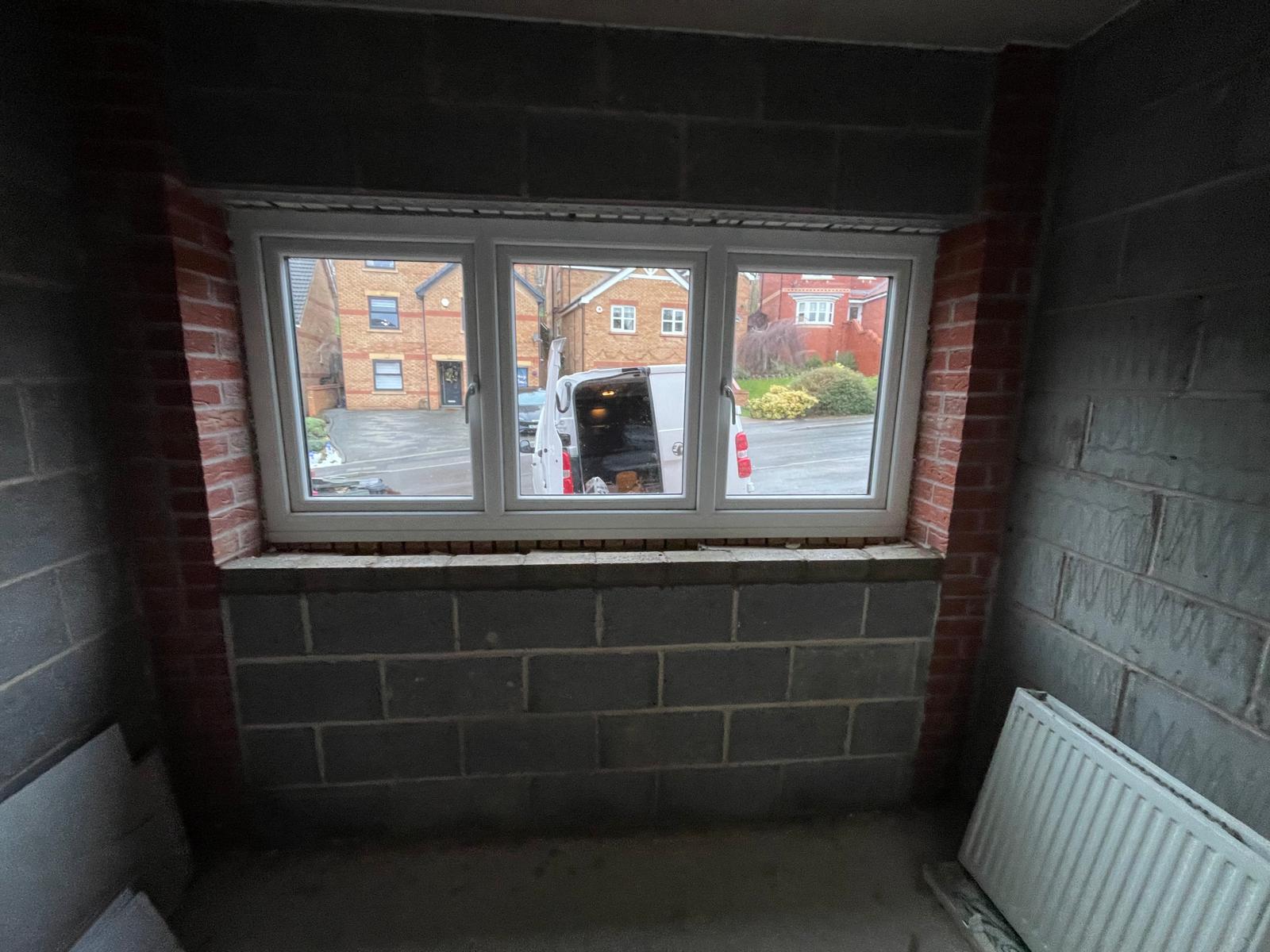 Completed garage conversion interior