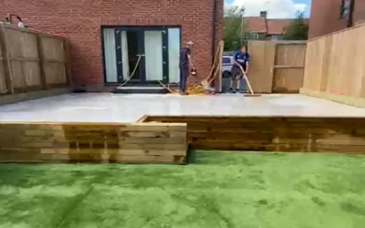 Garden Transformation with Patio & Lawn